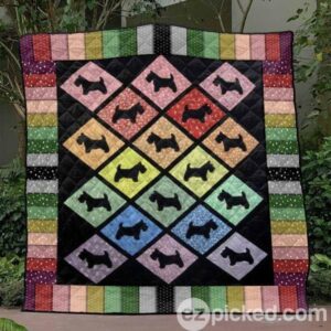 Colorful Scotties Quilt Blanket Yhn2  Quilt